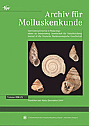 Cover image of: Archiv für Molluskenkunde International Journal of Malacology Band 138 Heft 2