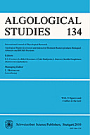 Cover image of: Algological Studies/Archiv für Hydrobiologie, Supplement Volumes Volume 134